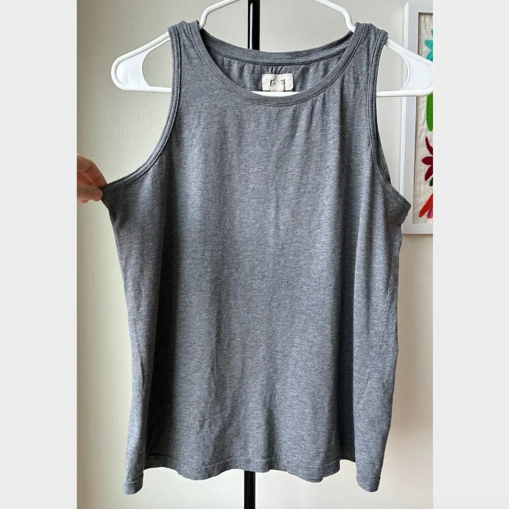 Pact Gray Cotton Tank Top - Size S - Picture 2 of 9
